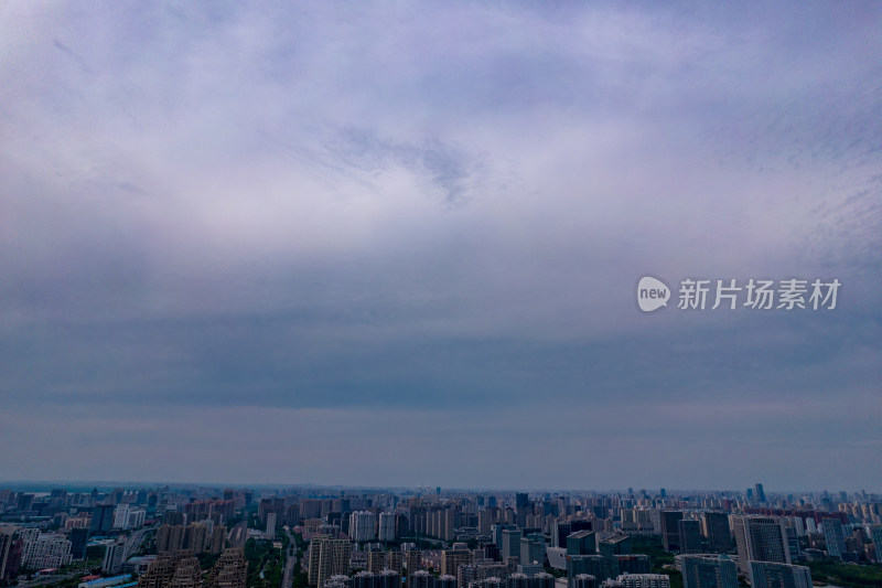 安徽合肥天鹅湖城市风光交通航拍图