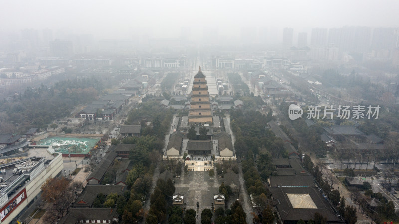 西安大雁塔雪景