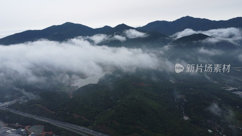 广东东莞：雨后清溪镇云雾缭绕宛如仙境