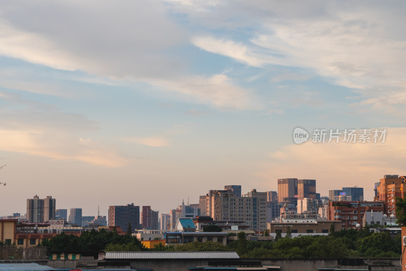 城市晚霞风光