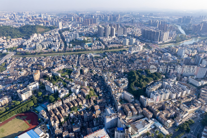 广东江门城市大景航拍摄影图