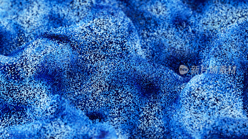 蓝色小方块粒子扰动波动