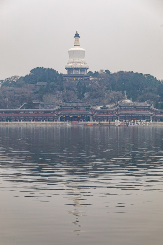 北京北海公园白塔建筑景观