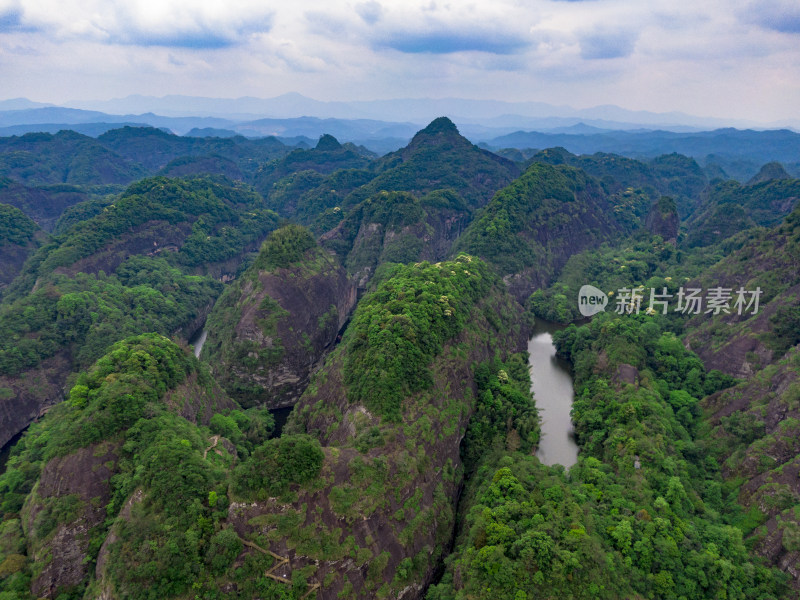 福建泰宁景区九龙潭上清溪航拍摄影图