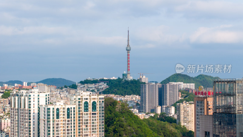 贵州省贵阳市老城区多角度航拍