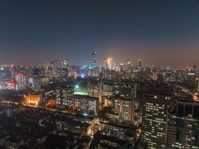 南京城市天际线夜景