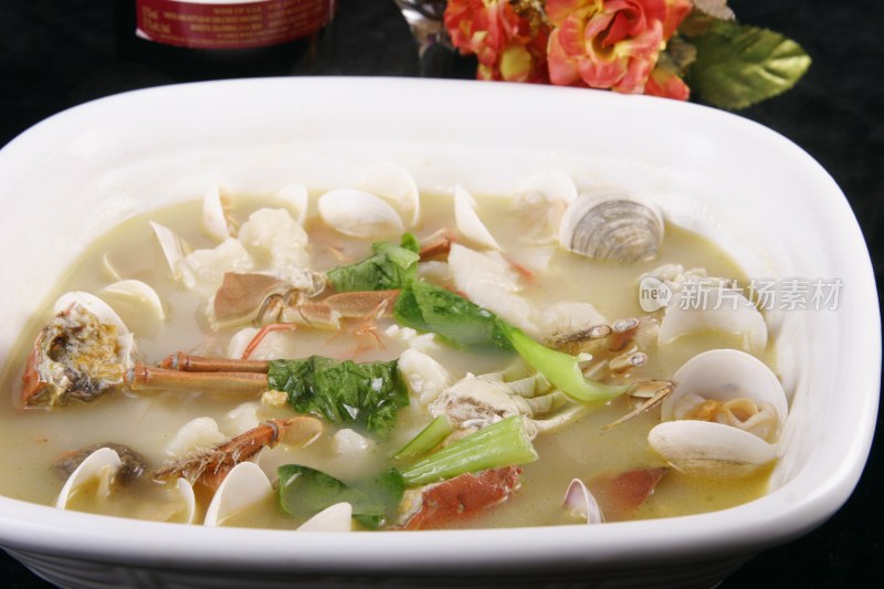 海鲜毛蟹疙瘩汤