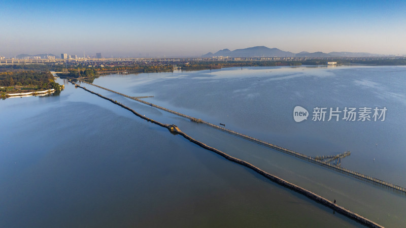 浙江绍兴犭央犭茶湖昂桑湖江南水乡古道