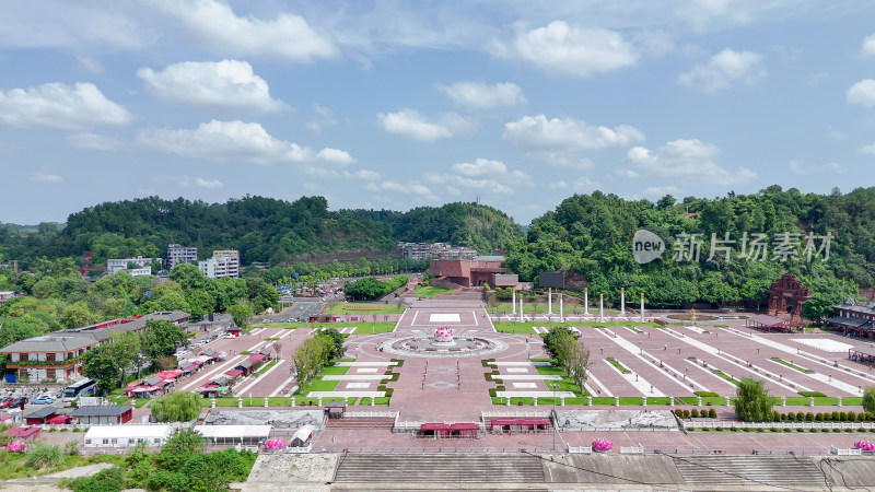 航拍四川乐山市博物馆摄影图