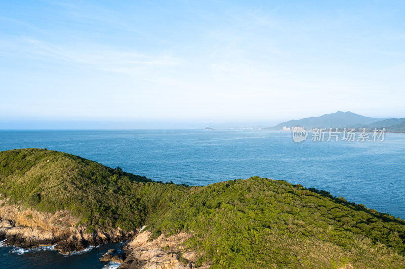 航拍万宁石梅湾浮潜地加井岛