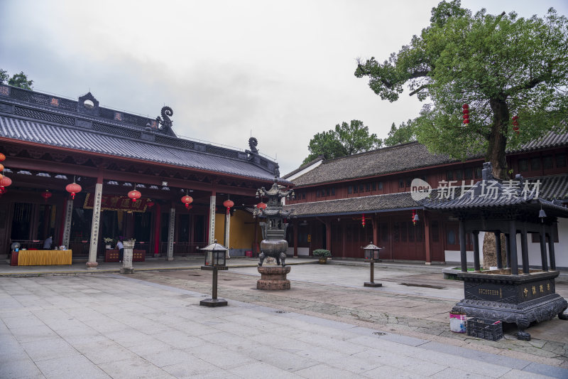 杭州西湖三天竺法镜寺古建筑风景