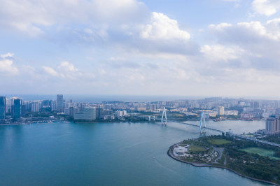 海口航拍城市风光