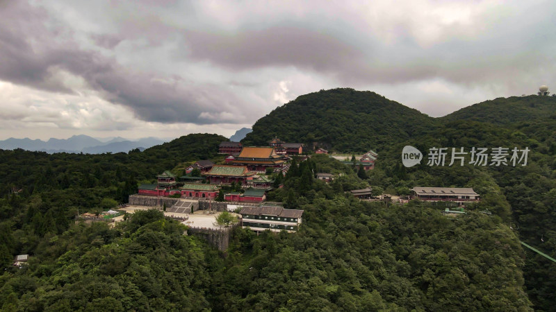 湖南张家界天门山5A景区航拍