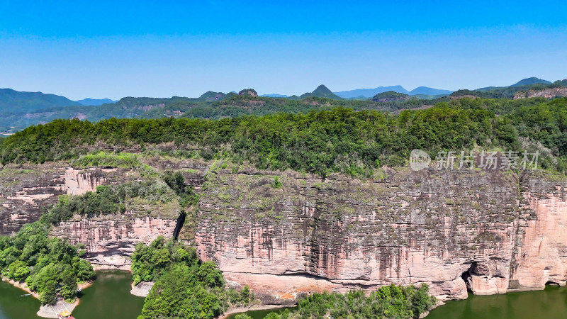 福建泰宁大金湖丹霞地貌大赤壁景区航拍