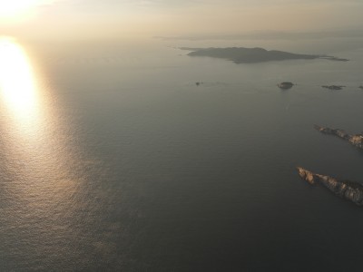 威海市孙家疃猫头山环海路山海城市风景