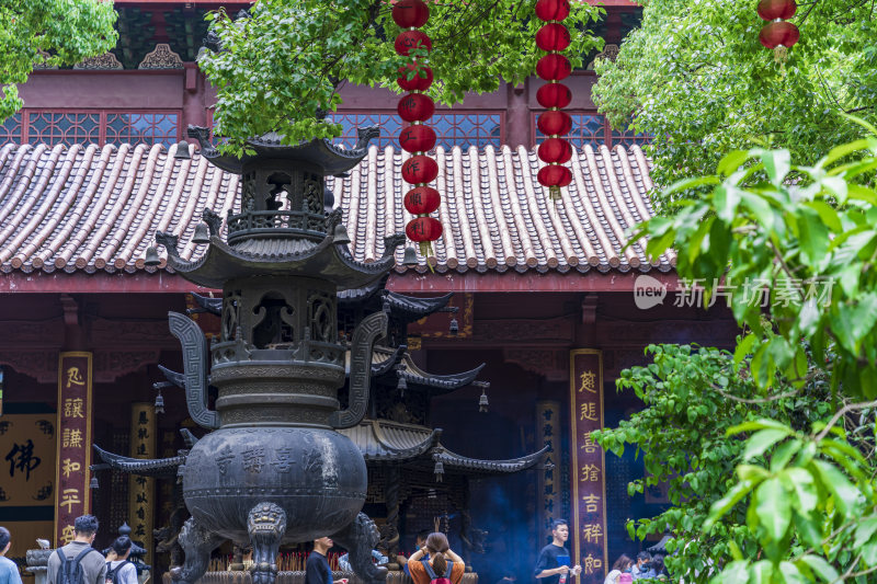 杭州飞来峰景区上天竺法喜禅寺古建筑