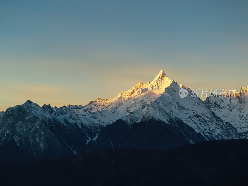 云南香格里拉梅里雪山高空航拍