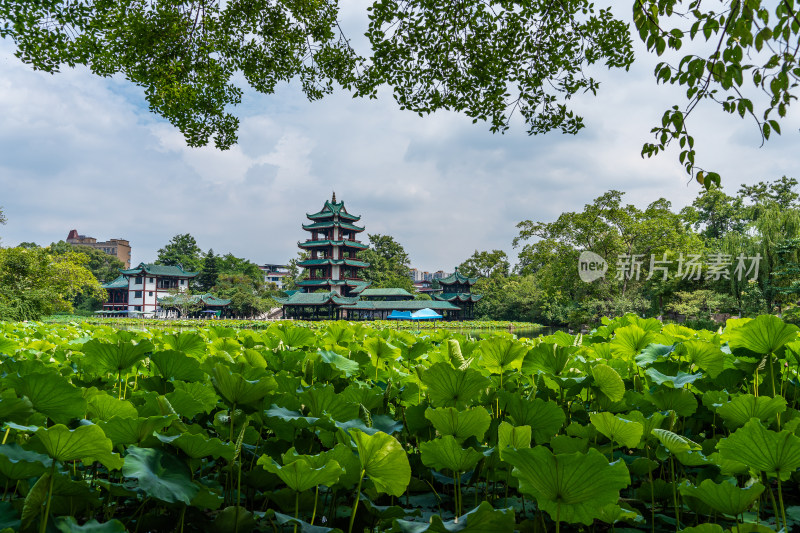 成都新都区宝光桂湖文化旅游区天香园云外楼