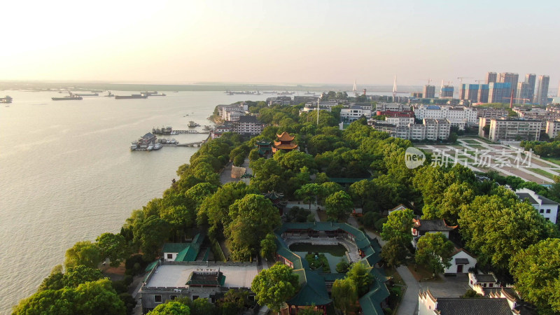 航拍湖南岳阳楼5A景区