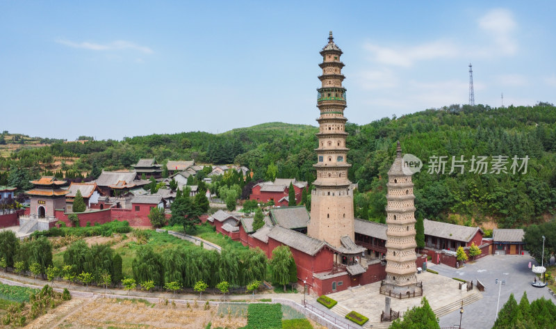 航拍山西晋城古建风光