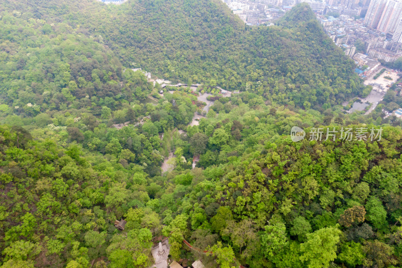 贵州贵阳黔灵山公园航拍