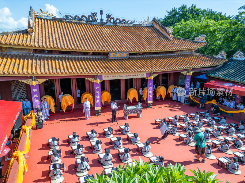 海南三亚崖州古城高视角历史文化航拍全景