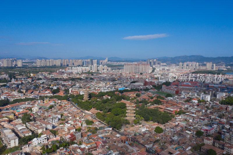 泉州古城西街航拍全景