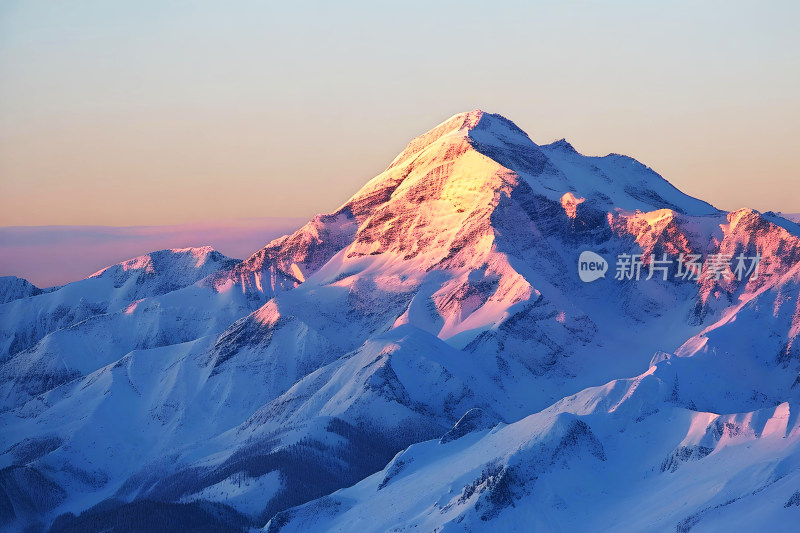 雪山风景冬天天空户外