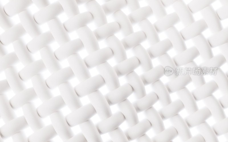 白色编织布料细节3D渲染