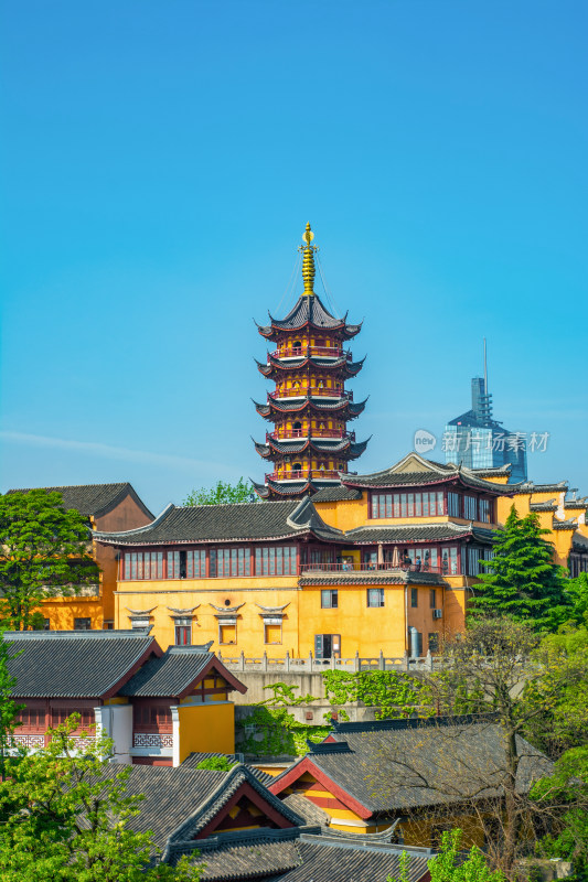 江苏南京标志性景点鸡鸣寺