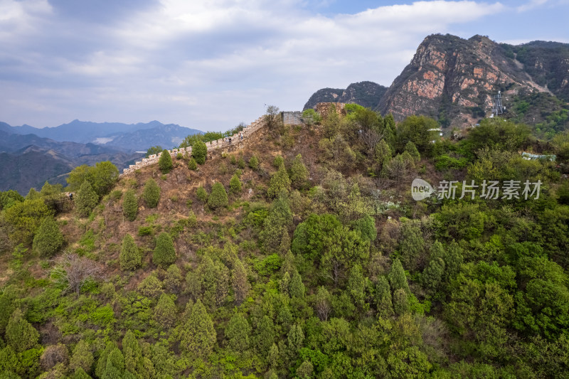 天津蓟州黄崖关长城旅游景区自然风光航拍