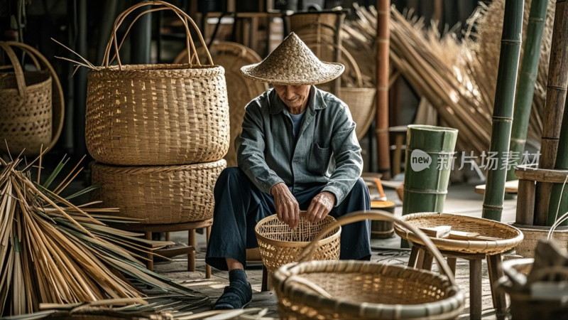 竹编工艺匠心独具传统非遗手工