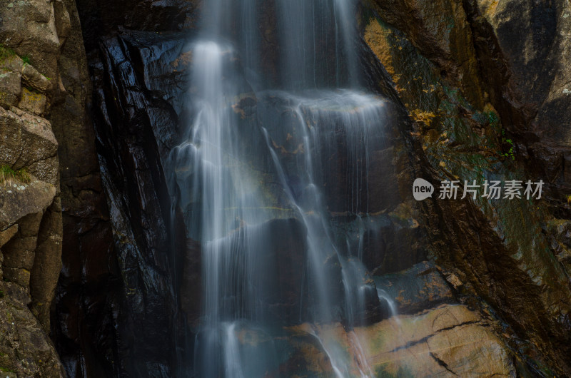 河南省洛阳白云山九龙潭瀑布风景