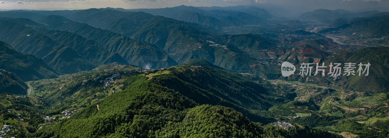 龙陵松山战役遗址高视角航拍