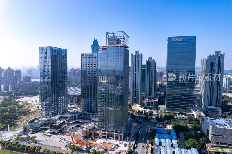 广东惠州市政府及周边建筑航拍摄影图