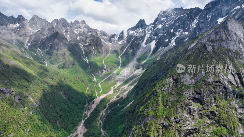 四川阿坝理县理小路自驾游沿途高山雪山