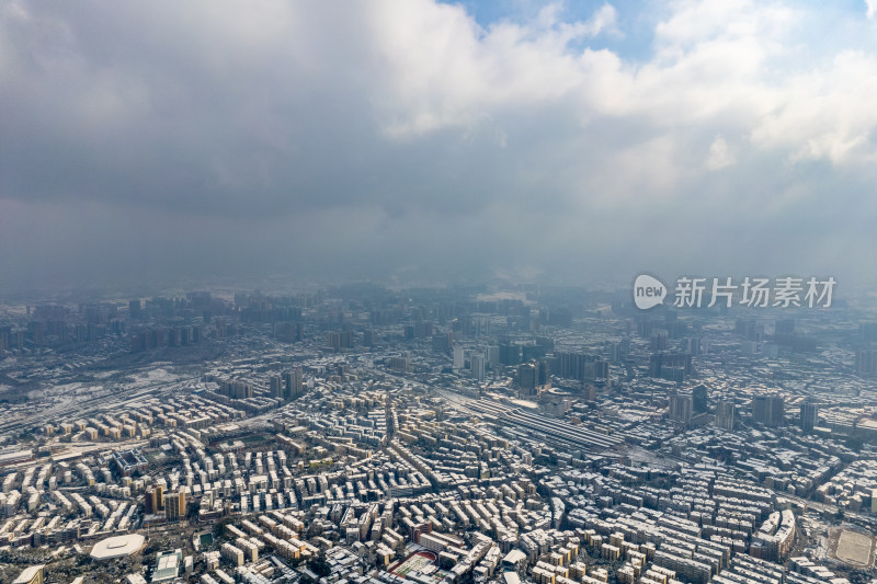 冬天雪景航拍