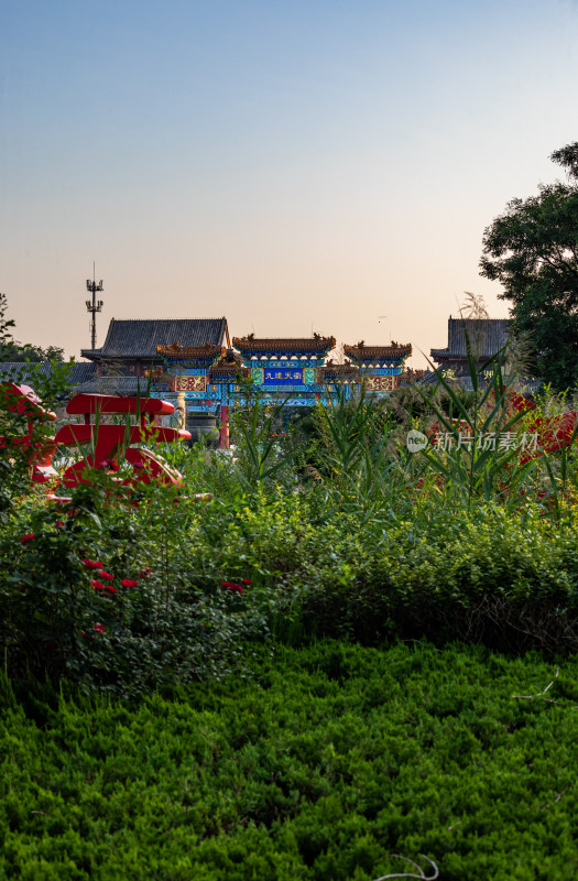 山东德州古运河景区运河古街景观