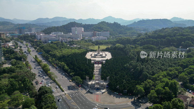 航拍广东中山孙文纪念公园