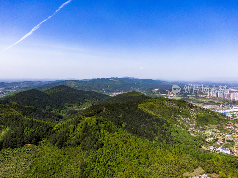 祖国大好河山青山绿水自然风光航拍图