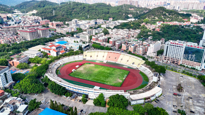 泉州城市风光地标建筑交通航拍图