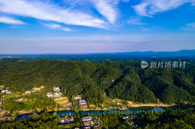 祖国大海河山青山绿水风景航拍