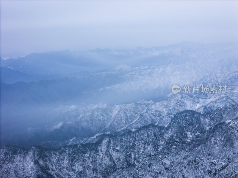 南阳老界岭冬季雪景风光