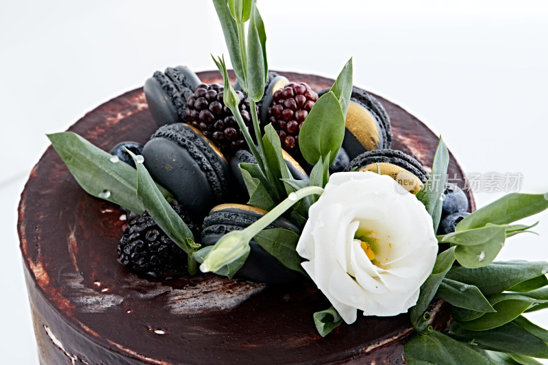 马卡龙浓香巧克力布朗尼鲜奶多层婚礼蛋糕