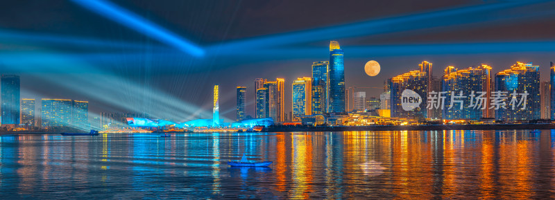 龙年春晚长沙分会场夜景全景