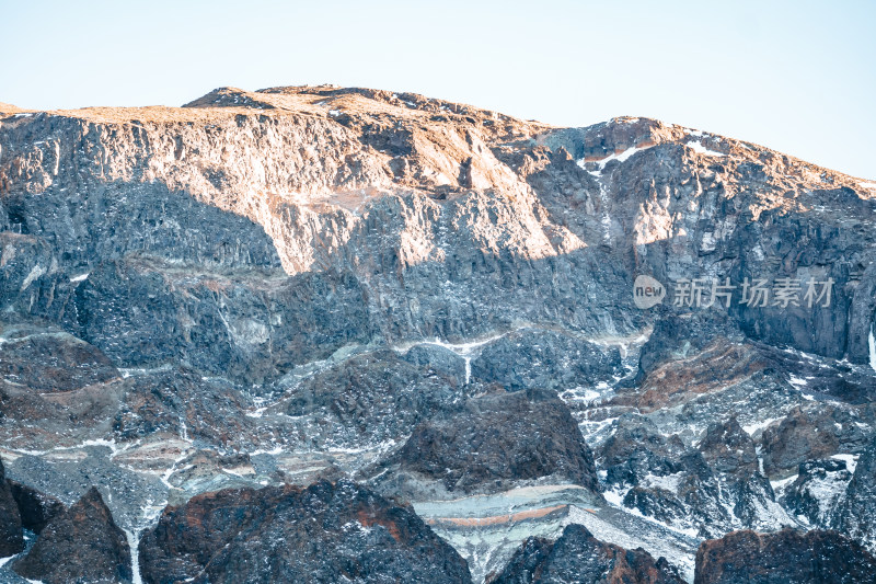 冬季长白山群山对天景观