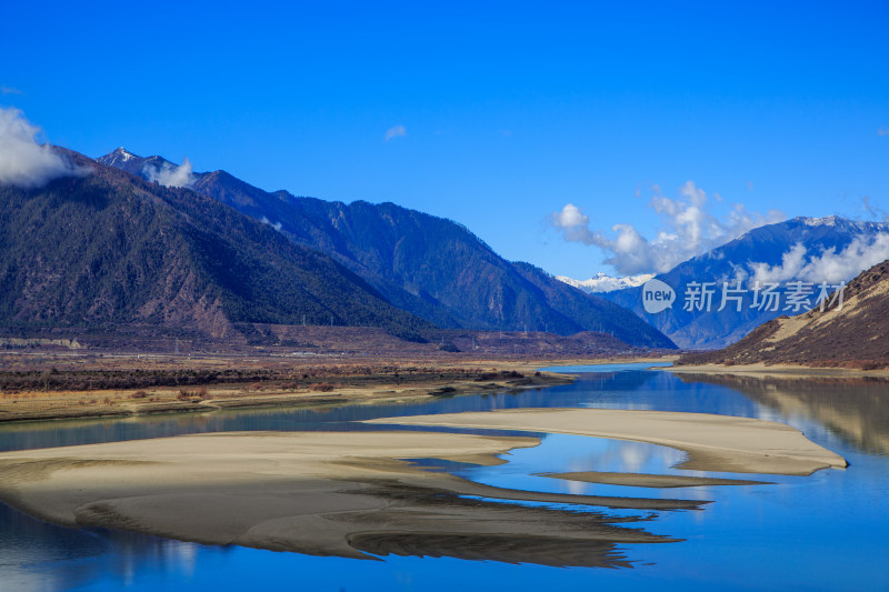 西藏林芝尼洋河佛掌沙丘雅尼国家湿地公园