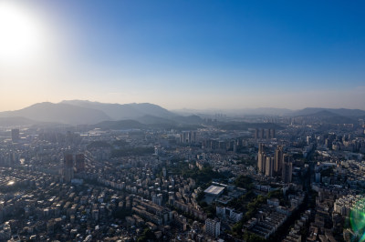 广东江门城市建设大景航拍摄影图