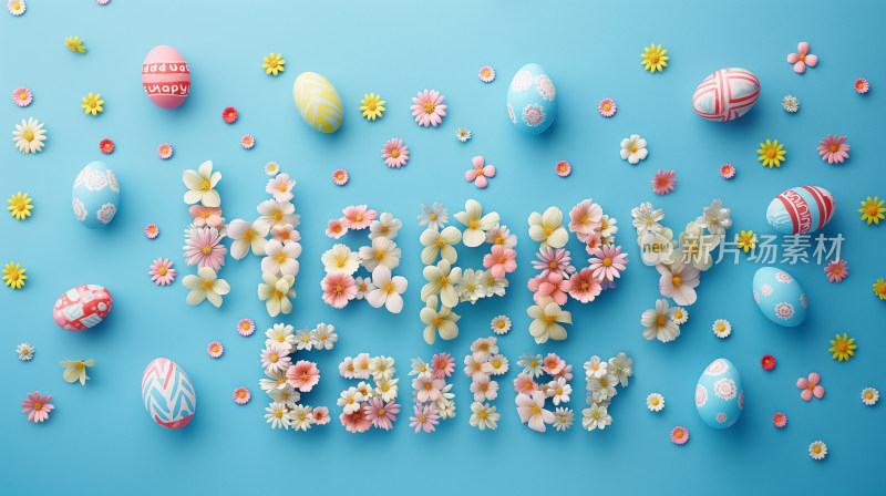 春意盎然缤纷彩蛋花朵共绘复活节美好祝福