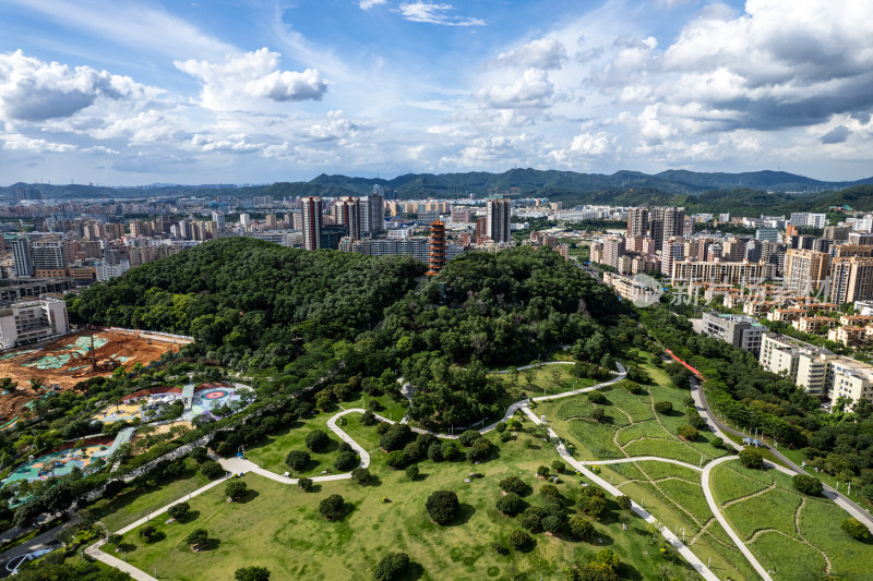 深圳市光明区公明街道城市航拍